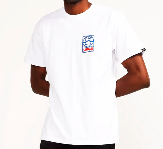 Camiseta Vans Globe Logo Worldwide White